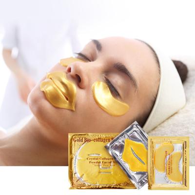 China Anti-Wrinkle Private Label Eye Mask Wholesale 100% Korean Pure Natural Remove Circles Dark Collagen 24K Gold Crystal Eye Mask for sale