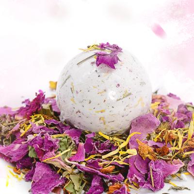 China Perfect Skin Moisturizing Ingredients 100% Natural Sweet Orange Bath Tablets Bomb Hot Selling Luxury Gift Set Handmade Herbal Dry Flower Bath Bombs for sale