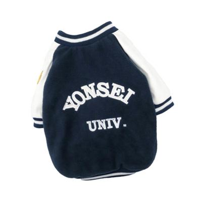 China Pet Clothing Store Supplier Viable Hot Selling Pet Clothes Autumn And Winter Jersey Baseball Sweater In 2021 for sale