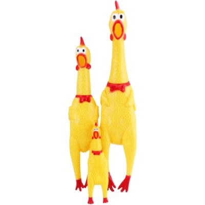 China Convenient And Affordable Yellow Chewable Toy Chicken Sustainable Pet Rubber Toys for sale