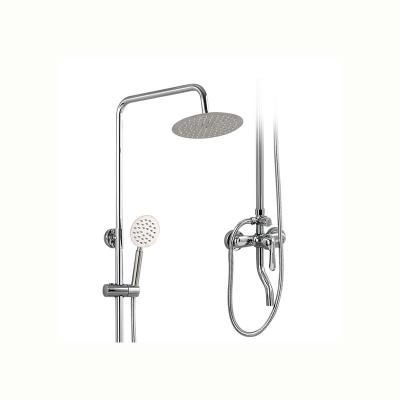 China With Sliding Bar Bath Set Contemporary High Quality Brass Rain Black Bathroom Shower Faucet Thermostatic Mixer for sale