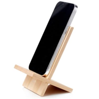 China Adjustable Natural Bamboo Wooden Desktop Mobile Phone Holder for sale