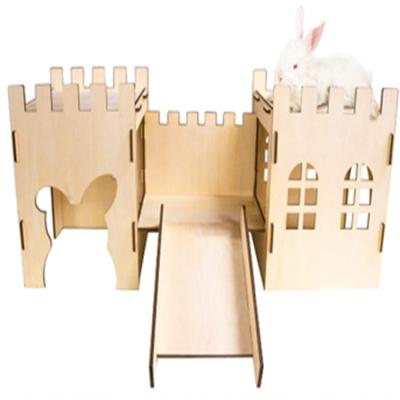 China Bunny Castle Hideaway Wood Tunnel and Bed for sale