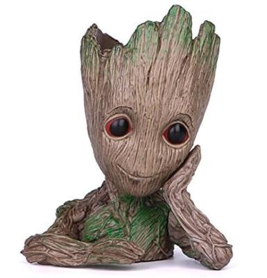 China Cartoon Toy Tree Man Model Toy Hand Up Pen Flower Pot Guardians Of The Galaxy 2 Stock Baby Groot Flowerpot for sale