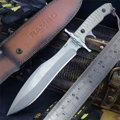 China Online Custom Rambo 9Cr18 Hardness Non-variable High Hardness Camping Knife Custom Steel Hot Selling Knife Non-variable Fast Shipping For Fixed Blade Knife for sale