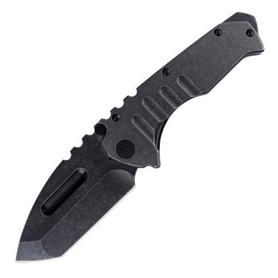 China Custom Titanium Non-variable Knife High Hardness Anti-Corrosion Folding Knife D2 Folding Knife Free Sample Outdoor Diving Knife for sale