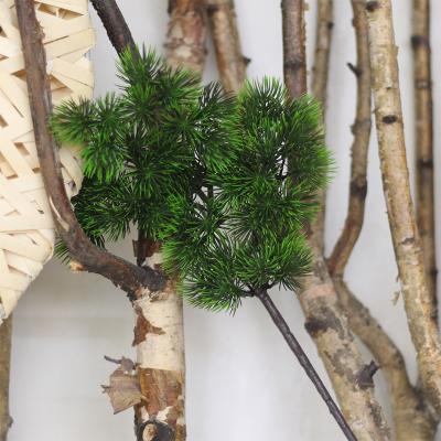 China Other Decorative Beauty Simulation Plant Large Pine 45 Fork Leaves Plant Wall Landscape Potted Plants Pine Needle for sale