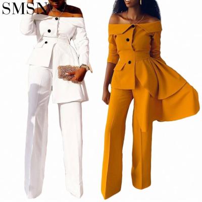 China Fashionable solid color long sleeve anti-pilling two-piece panties set two-piece set women suit women clothing for sale