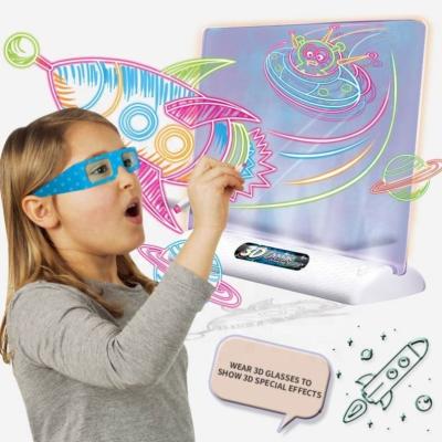 China 2021 Educational Toys Tablet Doodle 3D Board Drawing Glass Magic For Kids 23*2.5*18cm for sale