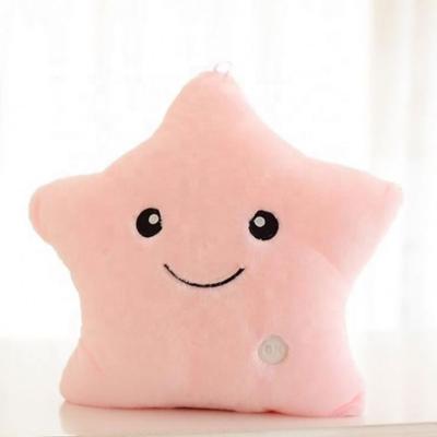 China Hotel 2021 New Pillow Star Cushion Colorful Glowing Plush Doll Led Luminous Light Toys Gift for sale