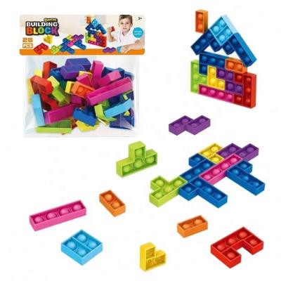 China EVA 2021 New Educational Toys Push Noise Bubble Stir Toy Jigsaw Popit Sliding Blocks Sensory for sale