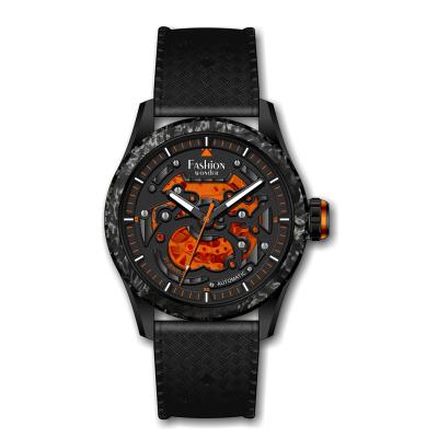 China New Design Water Resistant OEM Case Sapphire Glass Forged Carbon Fiber Automatic Mechanical Observed Luxury Watch for sale