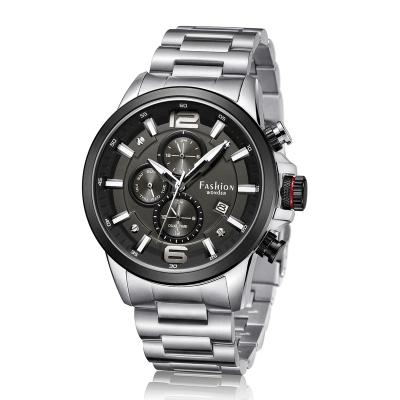 China Mens Luxury Quartz Stainless Steel Day/Date Private Label Wristwatch Male Wristwatches for sale