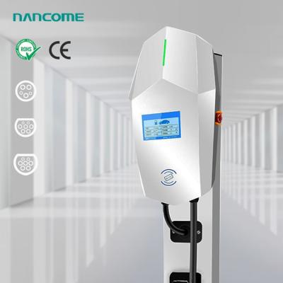 China AC Home Commercial EV Charging Factory Manufacturer Ocpp Type 2 32a 7 kw ev charger 1 phase Wallbox Fast Electric Charging Station EV Car Charger for sale