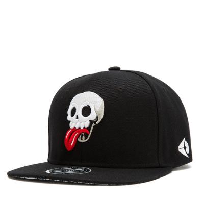 China Unique Snapback Unisex Adjustable Punk Hat Skull Image Hip Hop Sports Baseball Hats for sale