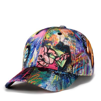 China Picture Sublimation Printing Hat 6 Panel Baseball Cap for sale