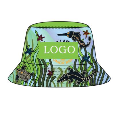 China COMMON Custom Design Full Pattern Printed Outdoor Fisherman Men Hat Adults Cover Kids Bucket Hats for sale