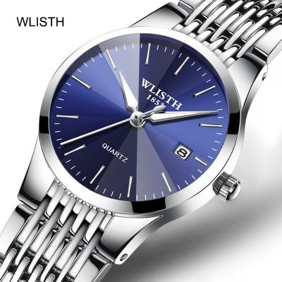 China Simple Korean women's watch stainless steel belt fashion waterproof men's business watch couples table watch stainless steel belt manufacturers wholesale for sale