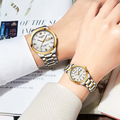 China Luxury Mens Stainless Steel Business Couple Day/Date Quartz Watches reloj watch factory custom watches for sale