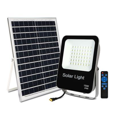 China Garden Factory Price Solar Flood Light Lighting IP66 150W 100W 60W 30W Outdoor Aluminum Remote Control for sale