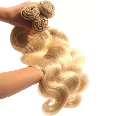 China Unprocessed 100% Brazilian Hair Grade 613 Silky Straight Wave 10a , 613 Blonde Curly Hair for sale