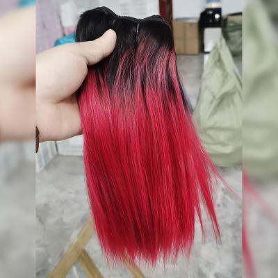 China 12A Double Wave Hair Highlight Color Silky Straight Vietnam Hair Bundles Bone Straight Hair Weave Color #P4m27 Piano Color Mixed Bundles for sale