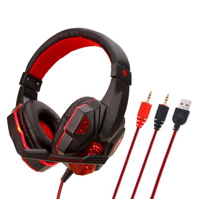 China Earbuds Game Wired Studio Headphones USB LED Headphones USB LED Headset Wholesale PC Gaming Headset Cheap Computer Laptop Gaming Headset for sale