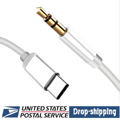 China Mobile Phone Tablet MP3 USA Current Type-C to Male 3.5mm Cable Audio USB C Audio Cable to AUX Audio Cable. 3.5mm Jack Adapter USB-C Male For Smart Phone for sale