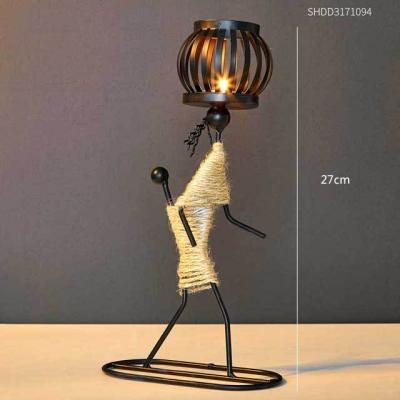 China Wedding Decoration Candle Holder Metal Candle Holder Home Decor Accessories Ornaments African Candlesticks For Candles Christmas Decoration Wedding Centerpieces for sale