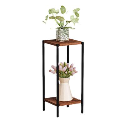 China Save Space Double-Layer Racks Floor-Standing Jane European Flower Racks Living Room Flower Racks for sale