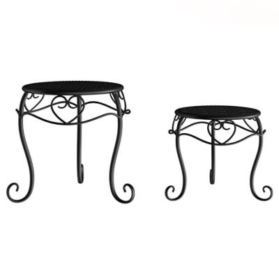 China Plant Stand with 2 Sets Plant Display Nesting Modern Decorative Potted Iron Metal Plant Stand for sale