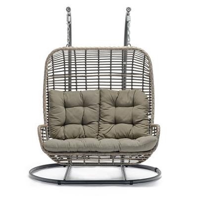 China Modern Outdoor Garden Rattan Furniture For 3 Person Swing Chair Rattan Chair for sale