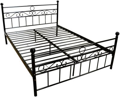 China (Other) Adjustable metal platform, metal bed frame, easy to assemble support slats, black for sale