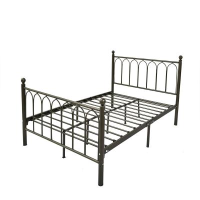 China Modern Classic Elegant Metal Single Bed Iron Furniture Bedroom Design Double Bed for sale