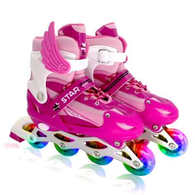 China LIKU kids inline roller skates toys skates for kids featuring lighting wheels adjustable built-in skates for girls and boys kids built-in skate for sale