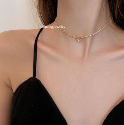 China 2021 New Arrival Simple Cute Necklace Chain Necklace Jewelry Women Girls Gift for sale