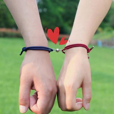 China 1Pair Couples Casual/Sports Magnetic Bracelets For Women Men Bracelets For Couples Connect Bracelet For Him And Her Couples Gifts for sale