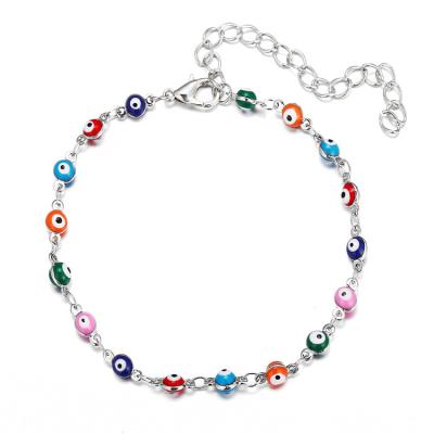 China FASHIONABLE Pattern Crystal Anklet Women Simple Rhinestone Colorful Anklet for sale