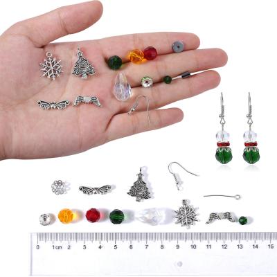 China Hiphop DIY Merry Christmas Stud Earrings For Women Earring Sets Handmade Tree Snowflake Happy New Year Earrings Gift Jewelry Sets for sale