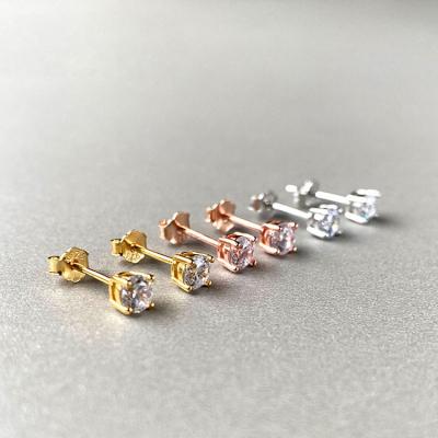 China Hiphop Women Fashion Stainless Steel Diamond Tasty Minimalist Cute Cool Stud Earring for sale