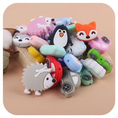 China Food Grade Ice Cream/Penguin Shape Baby Toy BPA/Fox Chewable Soft Silicone Teether Soft Free Loose Beads for sale