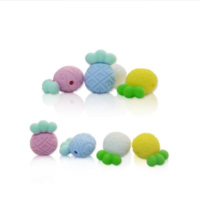 China Oral Care Toy Silicone Pineapple Beads Baby Teether Pacifier DIY Necklace Soft Creative Safe Teeth Bracelet Teething Care Function for sale