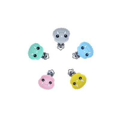 China Free Baby Teething Teether Toy Silicone Pacifier Soothing Baby Pain BPA Food Grade Metal Clips for sale