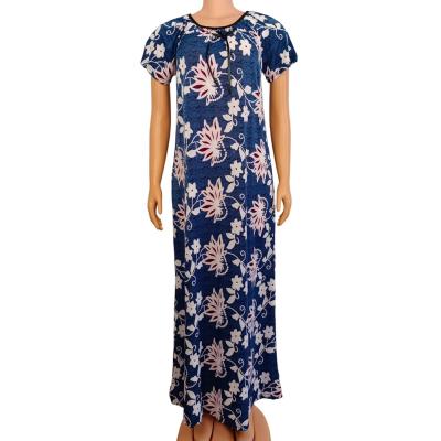 China 2022 New Design Print Anti-static Short Sleeve Summer Women Ladies Streetwear Anti-Wrinkle Maxi Dress Elegant Casual Dresses for sale