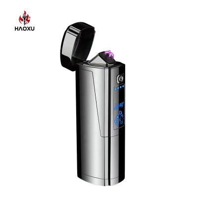 China High Quality Customized USB Six Arc Lighter LED Screen Six Arc Lighter,Fashion Metal USB Plasma Double Arc Rechargeable Cigarette Lighter for sale