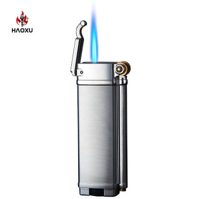 China Retro Custom Flint Gas Lighter, Jet Torch Refillable Cigarette Lighter Windproof Metal Shell With Windproof Blue Fire Personality Wholesale For Cigar Accessories for sale