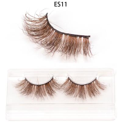 China Professional Wholesale 3d Mink Eyelash Natural Long Eyelash Extension Mink Lashes 35mm Lashes Different Color for sale