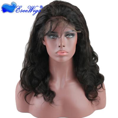 China Wholesale 360 ​​Lace Frontal Wig 8a Grade Natural Malaysian Virgin Human Hair Bodywave 180 Density for sale