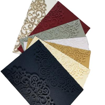 China Europe Customized Latest Color Designs Laser Cut Luxury Wedding Invitation Cards for sale