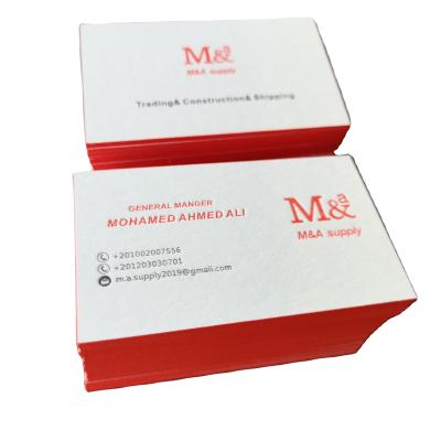 China paper & Cardboard Letterpress Printing Business Card Edge Color Business Card Premium Business Cards for sale